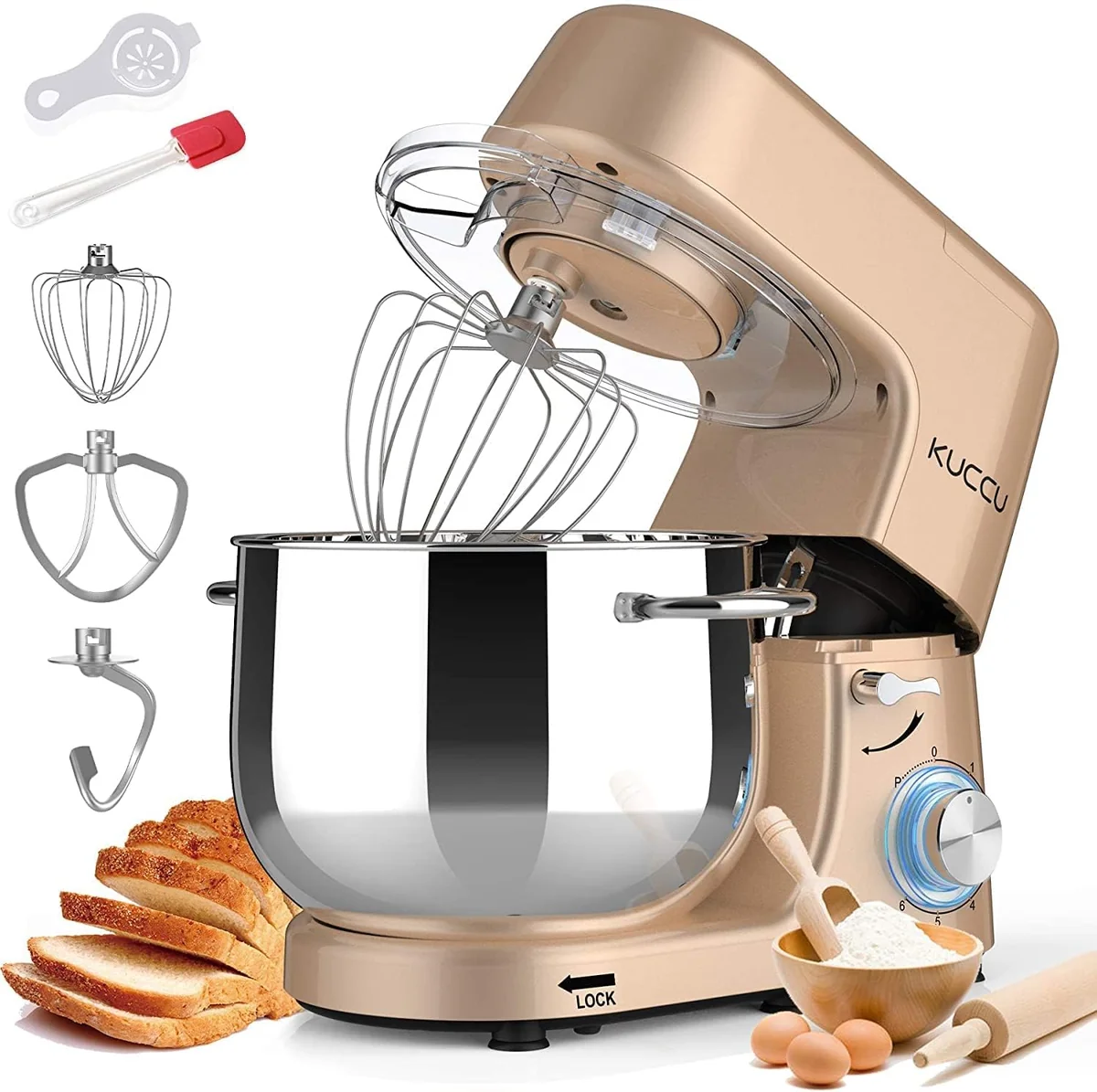 9.5 QT Double Handle KUCCU Stand Mixer Review